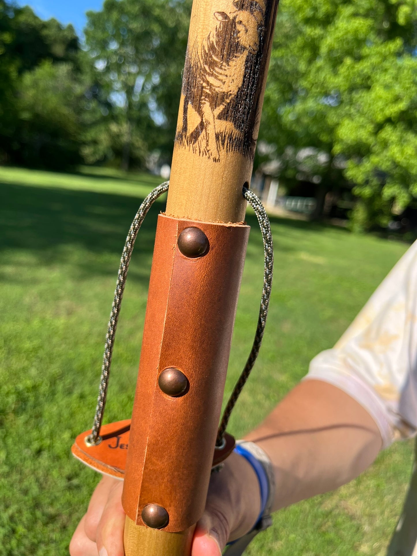 Psalm 23, Natural Earth Tones Poplar Wood Walking Stick, Hiking Staff, Bible Verse, Personalized Gift