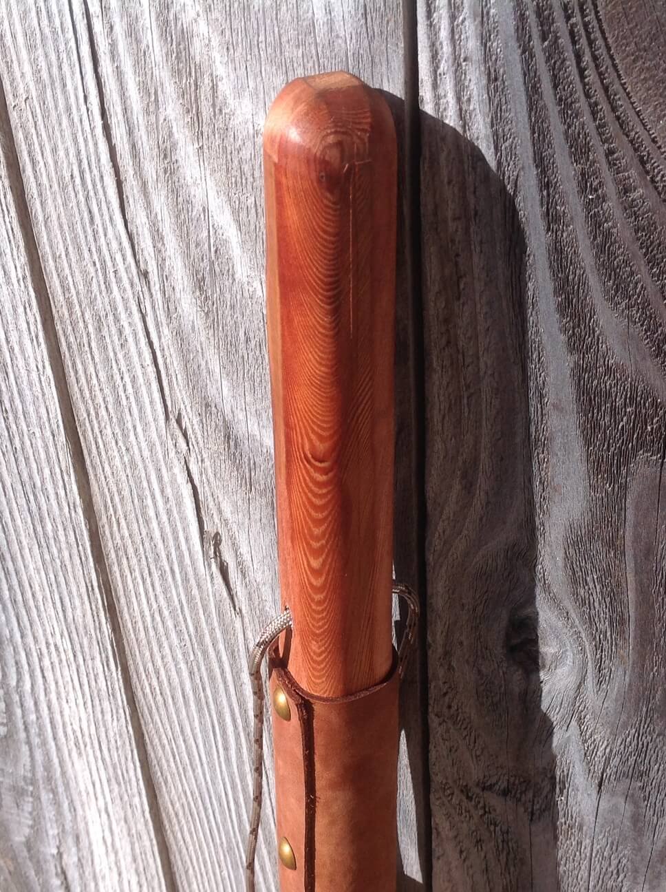 48" Plain Redwood Walking Stick Wood Hiking Staff Hand Carved